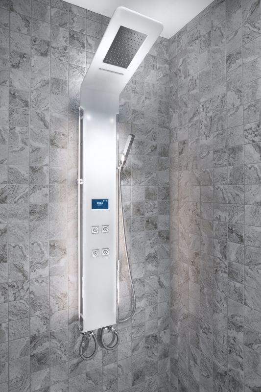Contemporary Shower with Multiple Showerheads